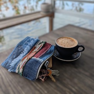 Boho Upcycled Denim Purse