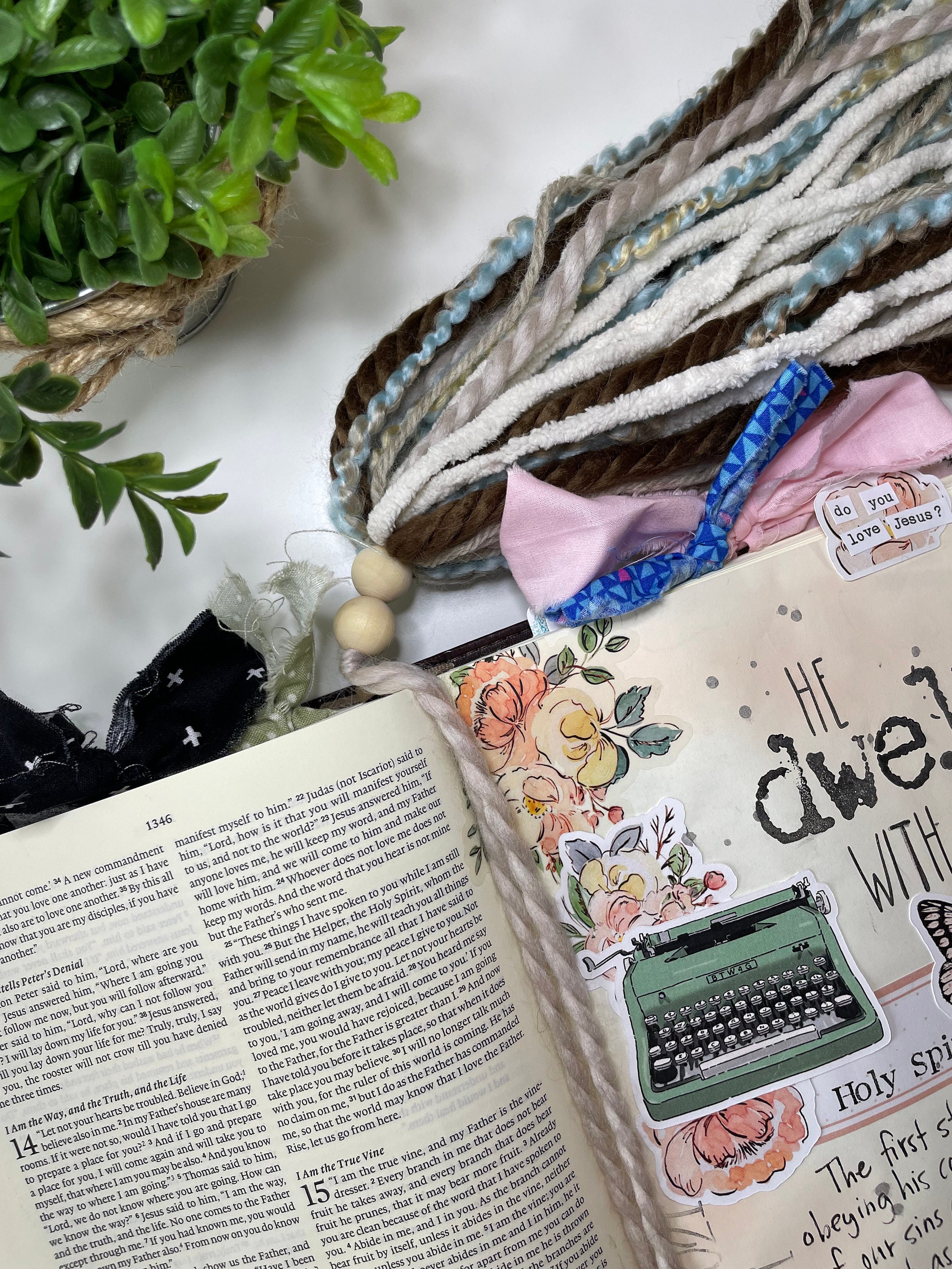 Bible bookmark bookmark tassel yarn bookmark notebook Etsy