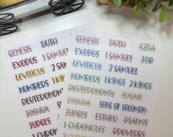 Pastel - Boho Books of the Bible Stickers: Bible Journaling