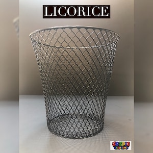 Black Painted Trash Can- Desk Accessories- Office Decor- Room Decor- Bathroom Decor- Black Decor- Office Supplies- Mesh- Home Office Decor