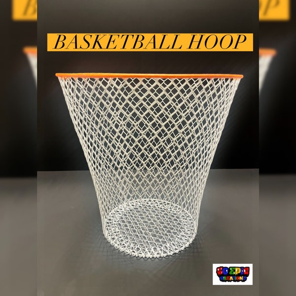 Basketball Hoop Painted Trash Can- Orange Basketball- Basketball SVG- Classroom Decor- Orange Decor- Orange- Bathroom Decor- Office Decor