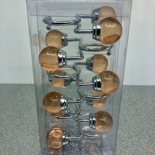 Rose Gold Crystal Shower Curtain Hooks Shower Curtains Etsy