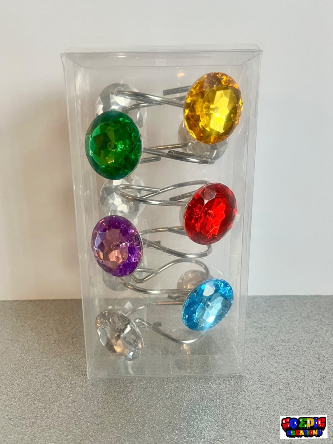 Christmas Crystal Shower Curtain Hooks Christmas Ornaments Christmas