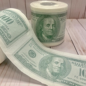 100 One Hundred Dollar Bill Benjamin Franklin Toilettenpapier - Prop Geld - Lustiges Geschenk - Geschenke für Ihn - Knebel Geschenke - Geburtstagsgeschenk für Ihn - Krypto