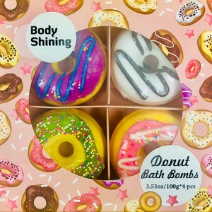 Bath Bomb Deserts Gift Box- Donut Bath Bombs- Bath Bombs- Bath Bomb Gift Box- Spa Gift Box- Gifts- Gift Set- Spa Kit- Gifts