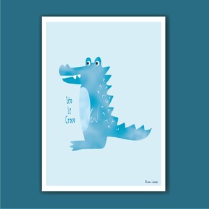 CARTEL CROCO AZUL A3 y A4