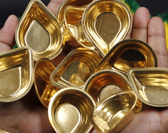 Brass Diyas Set of 12 | Diwali Decorations, Bulk Favors