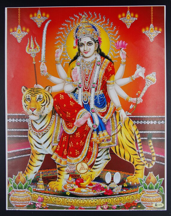 Durga Print/durga Yantra Photo Poster Print in Glossy Finish - Etsy India
