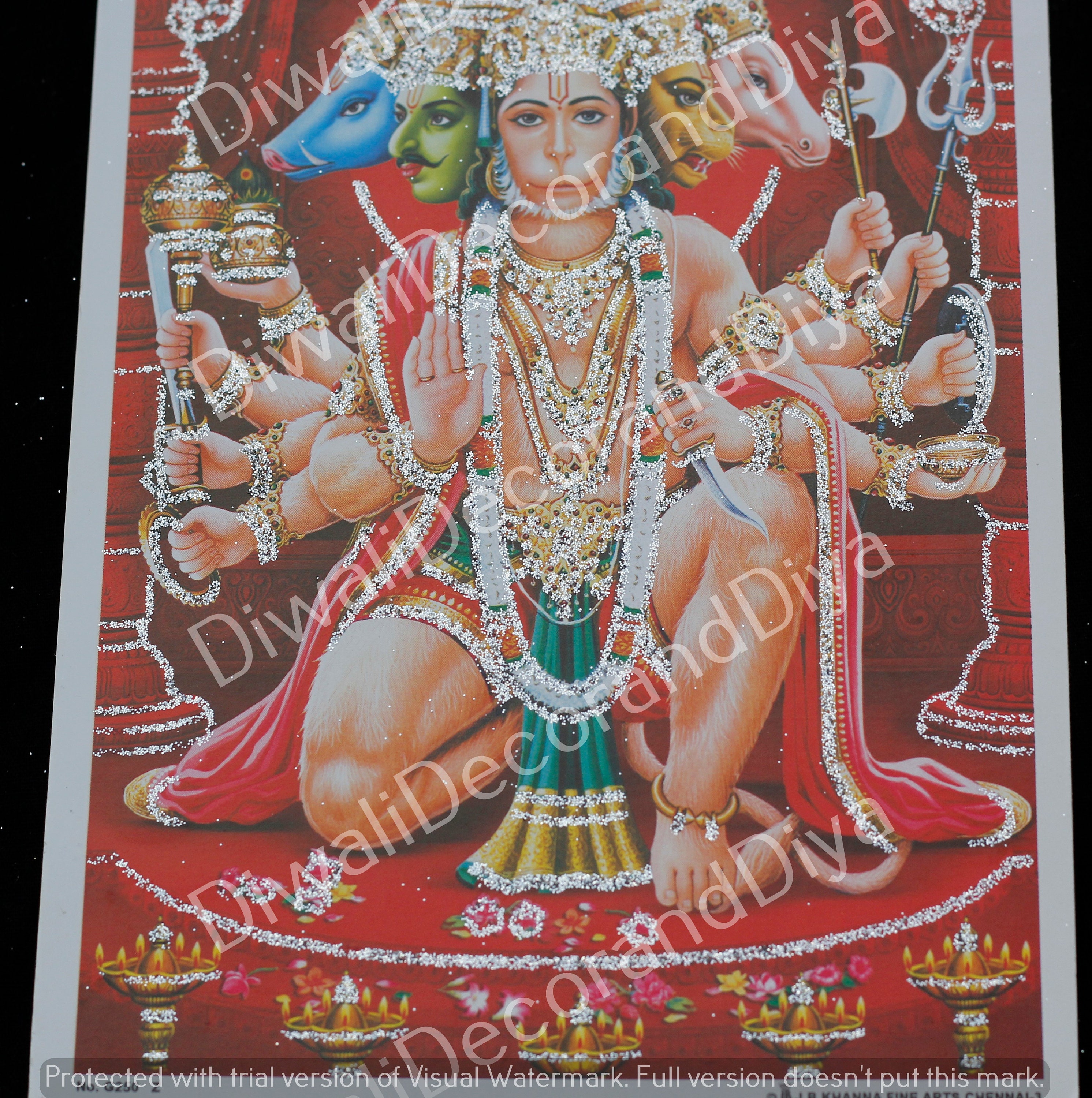 Panchmukhi Hanuman Ji/bajrangbali VINTAGE PRINT 7 X5 Inch - Etsy Israel Panchmukhi Hanuman Ji/bajrangbali VINTAGE PRINT 7 X5 Inch - Etsy Israel