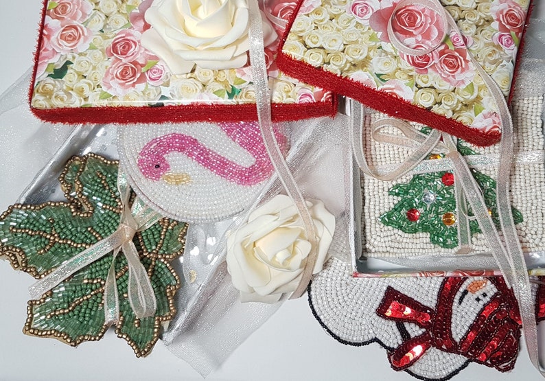 Set of 4/6 Christmas Decorations Clearance Sale Adorned Etsy