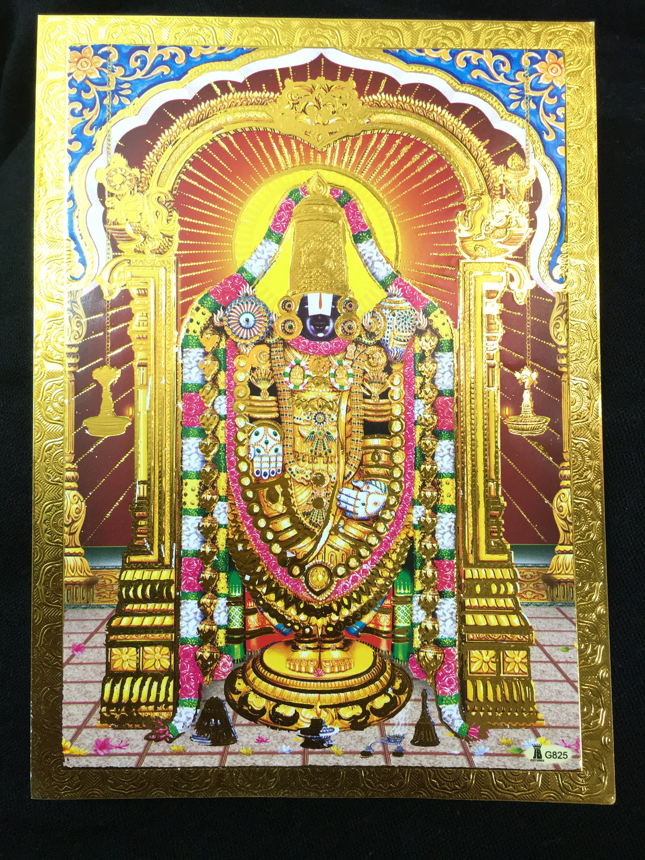 Tirupati Balaji Venkateswara Print With Maha Lakshmi Poster Etsy