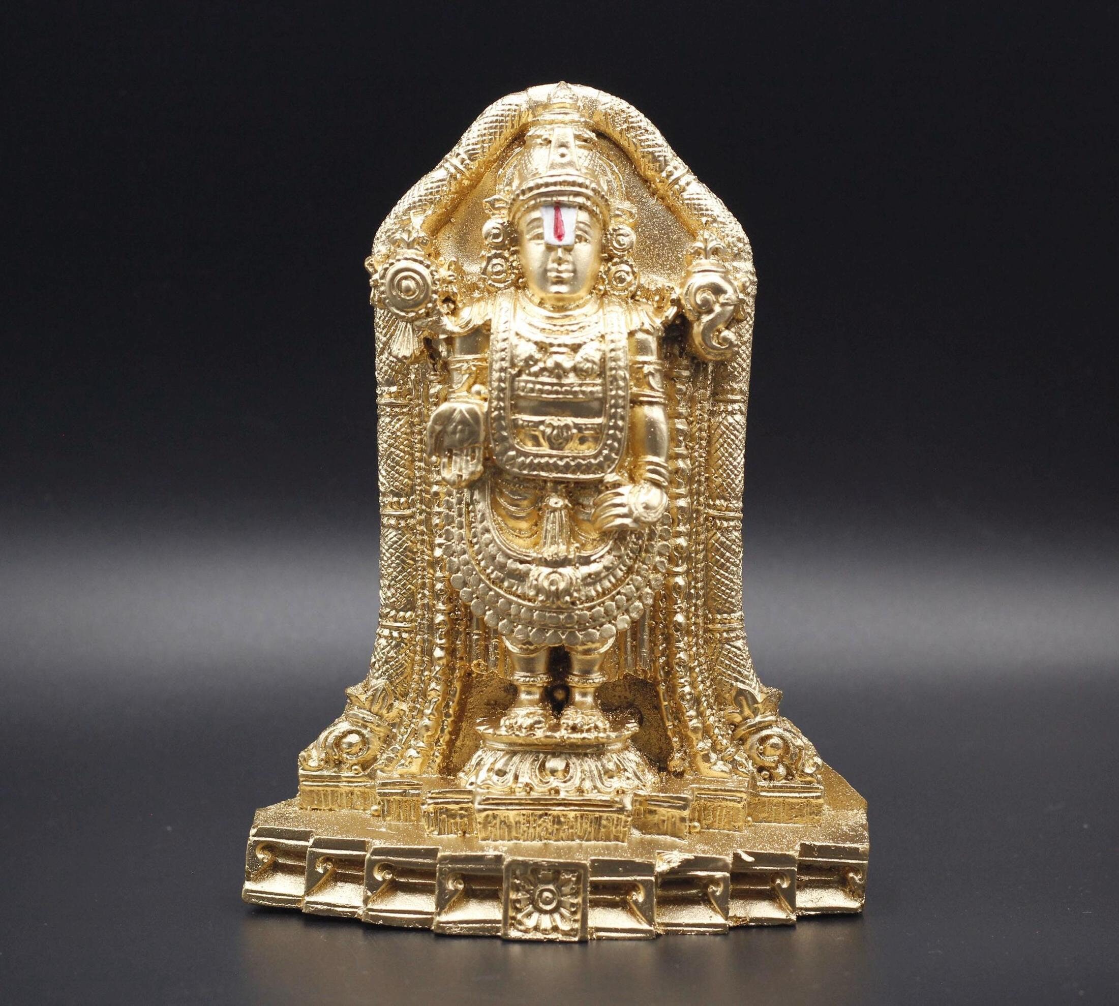 Tirupati Balaji Statue | Shree Venkateswara Idol | Tirupati Balaji Murty | Shrihari Vishnu | Srinivasa Murthi | Dim. 14 X 10 X 5 cm