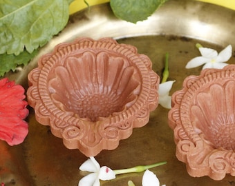 Diwali diya | 5 Stück Packung Diya | Clay Terracotta Kunsthandwerk Diya Lampe in Kleiner Größe
