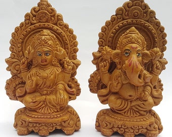 Diwali decoration Terracotta Clay art Lakshmi Ganesha Indian home decor living room puja