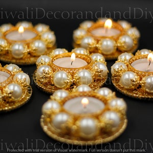 100 Stück Diwali Teelichthalter Kerzen | Brautparty Gefälligkeiten | Diwali Korb Dekor | Rückgabe Geschenke für Hochzeit | Diwali Geschenke Schütte