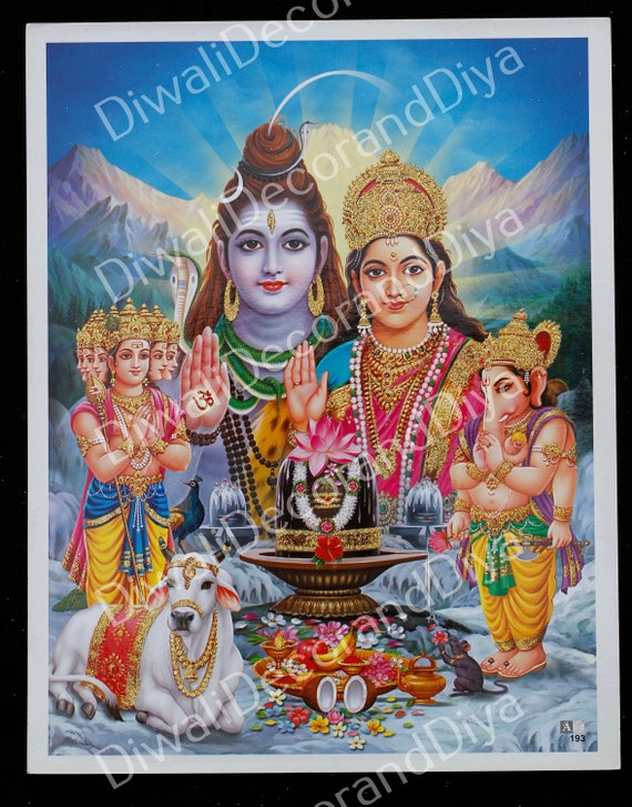 Shiva Parvati Ganesha Poster 11 X Inch the Family of - Etsy Shiva Parvati Ganesha Poster 11 X Inch the Family of - Etsy
