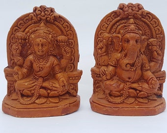 Diwali decoration Terracotta art Indian decoration home living room puja Decor Terracotta Clay Lakshmi Ganesha hindu decoration ornament