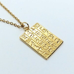 Ägyptische Halskette, goldene Halskette, goldene Hieroglyphen-Halskette, ägyptischer Schmuck, ägyptischer Schmuck, Statement-Halskette, Ägypten-Halskette, ägyptischer Anhänger