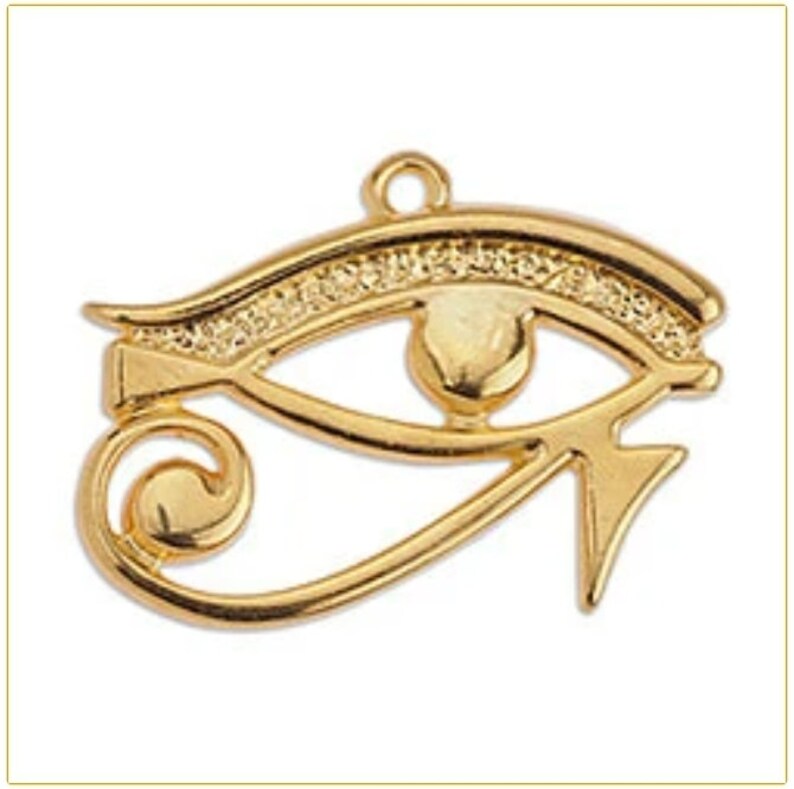 Gold Necklace Egyptian Necklace Eye of Ra 24k Gold Etsy