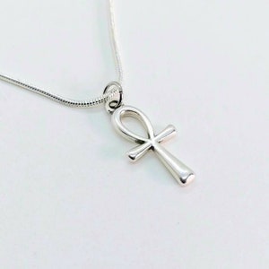 Ankh necklace ,Egyptian ankh jewelry,  ankh silver necklace,  dainty necklace silver , antique silver necklace,  Egyptian cross of life