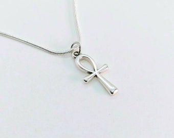 Ankh necklace ,Egyptian ankh jewelry,  ankh silver necklace,  dainty necklace silver , antique silver necklace,  Egyptian cross of life