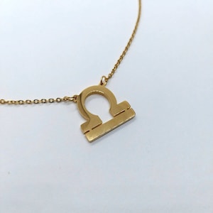 Libra jewelry , libra chain necklace , libra gold necklace , gold zodiac necklace  , libra zodiac necklace , libra pendant , libra necklace