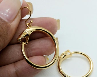 Snake earrings , chunky hoop earrings,  drop earrings , serpent earrings , gold dangle earrings , gold snake earrings , chunky earrings gold