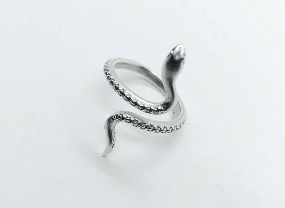 Snake ring, silver ring  , statement ring, Open Serpent Band, Snake jewelry, Stacking Animal rings, Dainty ring , bohemian ring adjustable