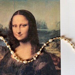 Honey Sunset Beaded Pearl Necklace. Trendy Jewelry for Her. Elegant