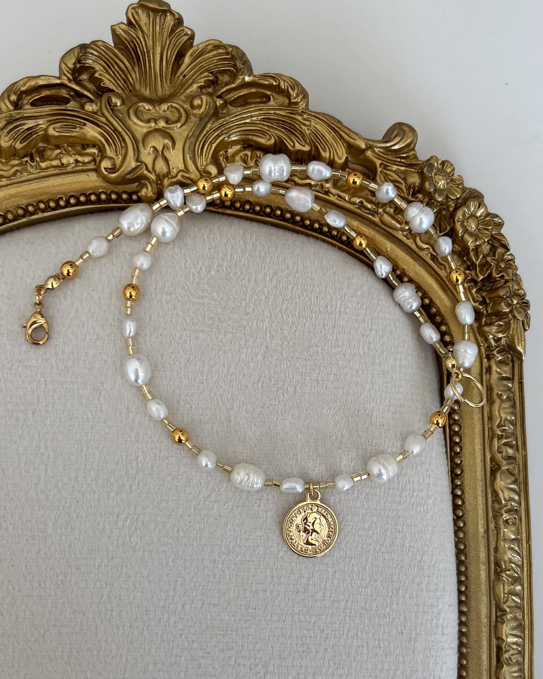 Coin Pearl Necklace