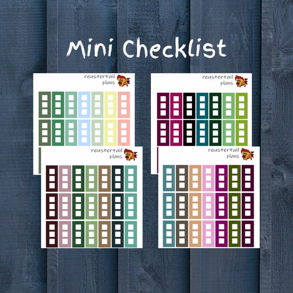 Mini Checklist Sticker | Planner Functionals | Hobo Weeks Cute Stickers