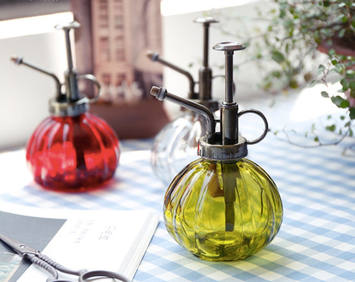 Retro Japanese style Glass Watering Can/ Office Watering Can/ Etsy