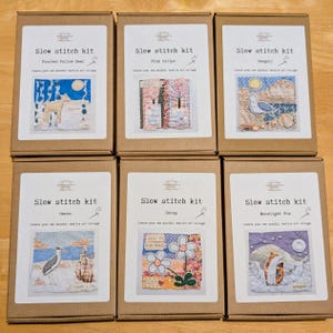 Slow Stitch 6 Kit Bundle, Textile Art Collage, Craft Project