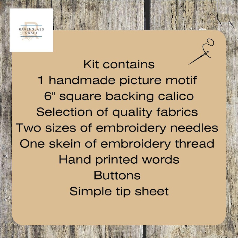 Slow stitch kit for beginners, hand sewing kit, crab bild 7
