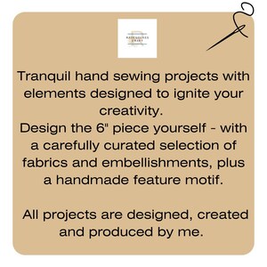 Slow stitch kit for beginners, hand sewing kit, crab bild 2