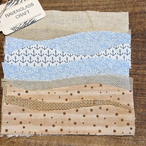 Slow stitch kit for beginners, hand sewing kit, crab bild 4