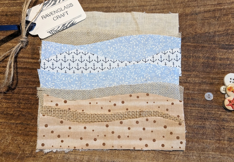 Slow stitch kit for beginners, hand sewing kit, crab bild 4