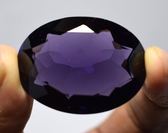 Amethyst Faceted Oval Gemstone Natural Amethyst cut stone Untreated Faceted Amethyst Gemstone 11 x 15 x 8 mm Jewelry Supplies #2236