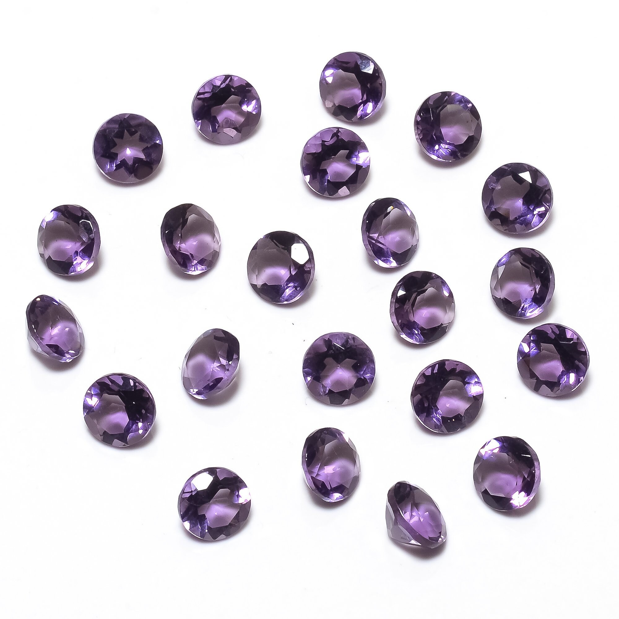 Wonderful Natural Amethyst Loose Gemstone Round 8 MM AAA Etsy