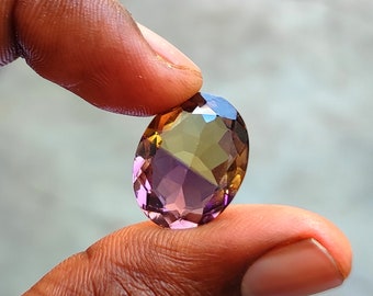 40.Ct Superb Natural Bio Color Ametrine Cabochon Marquise 19x40x7MM Approx Hand Polished Bolivianite Purple Loose Gemstones Jewelry Making