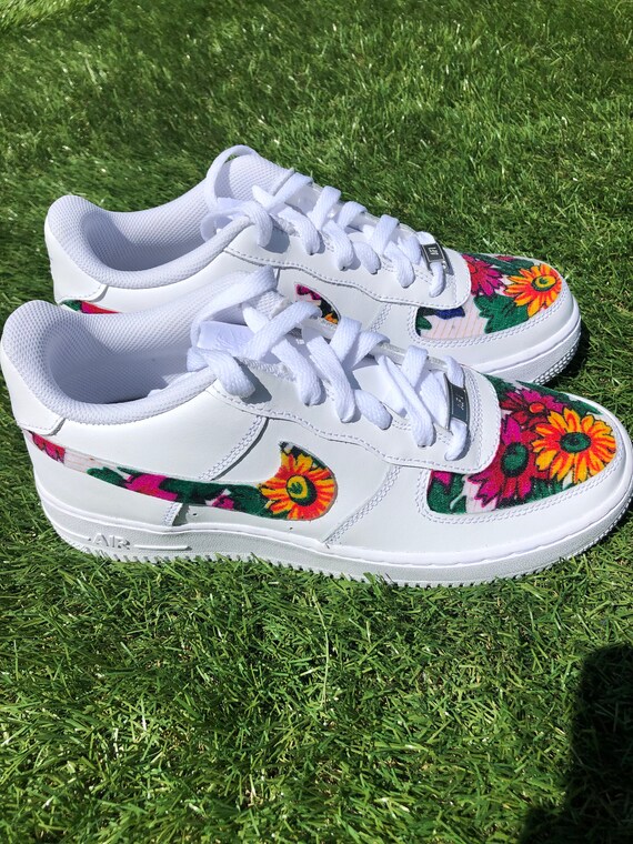 air force 1 tessuto Custom Air Force 1, Tessuto floreale Scarf Print