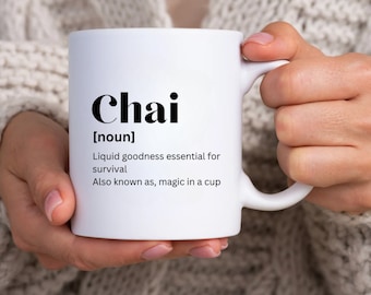 Chai Definition Mug, Desi Tea Lover Gift