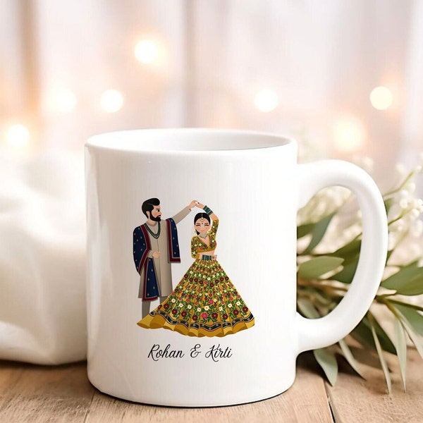 Indian Wedding Mug,Desi Wedding Mug,Desi Couples Mug, Indian Couple Mug,Indian Bride Mug, Indian Groom Mug,Sikh Wedding,Customizable Mug