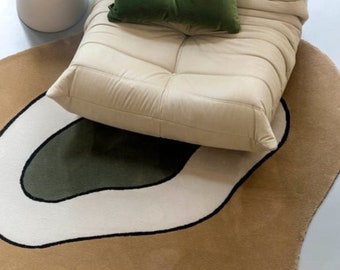 Hand tufted woolen area rugs, irregular shaped handmade tufted, for living room, bedroom kidroom, Hall size available