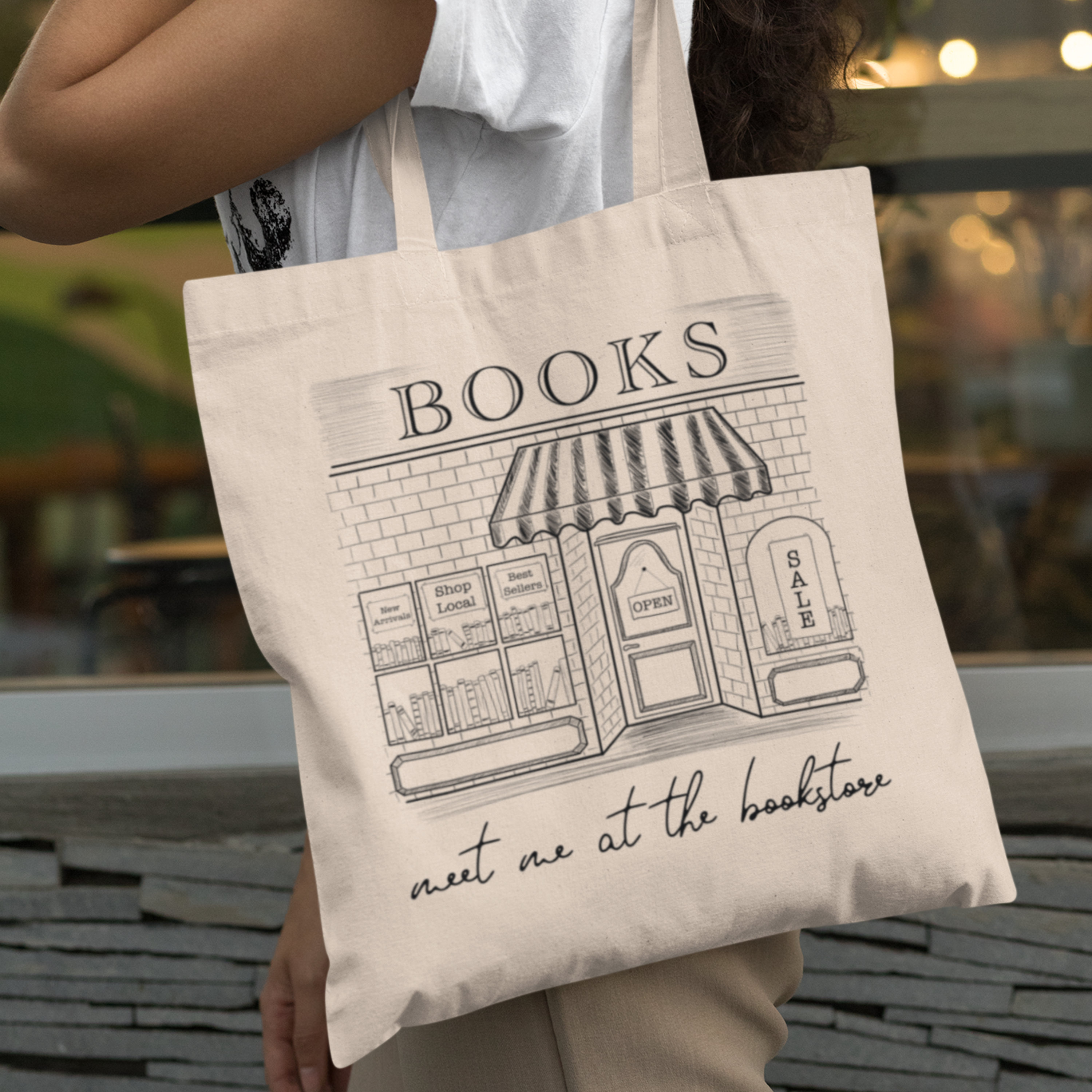 Bookstore outlet tote bag