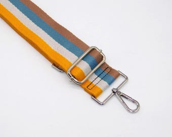 Striped Bag Strap: Shades of Summer, Adjustable Replacement Strap