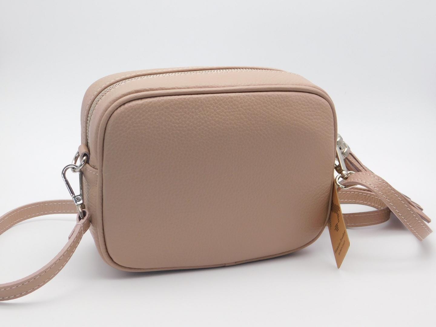 Bolso Bandolera Mujer Modamoda - Piel - Color Verde Hoja - Hecho En Italia