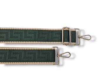 Green Woven Detachable Bag Strap | Handbag Strap | Attachable Shoulder Strap for Handbag | Replacement Bag Strap Camera Strap