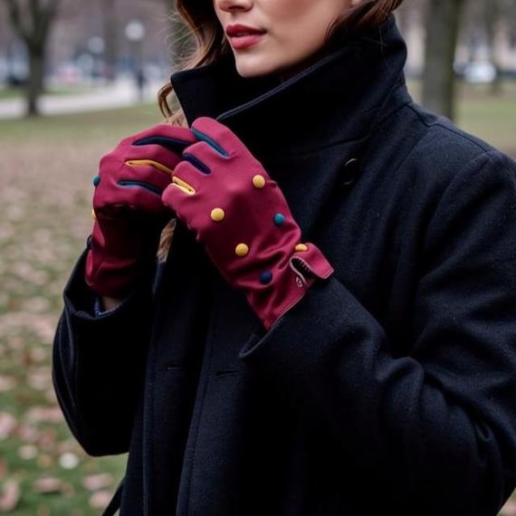 Fleece Touchscreen Handschuhe : Damen Winterhandschuhe zum knpfen - Etsy  sterreich
