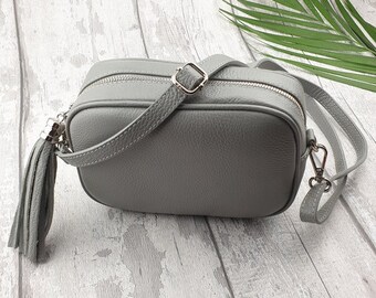 grey leather handbolsas uk